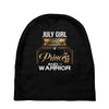 july girl is a perfect combination of princess and warrior Baby Beanies