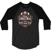 christmas happy new years 3/4 Sleeve Shirt