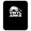vinyl junkie white logo Mousepad
