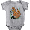 polygon fox graphic Baby Onesie