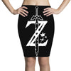 the legend of zelda - breath of the wild white logo Pencil Skirts