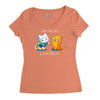 finn the cat &amp; jake the cat Women's Triblend Scoop T-shirt