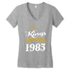 kings are born in 1983 Women's V-Neck T-Shirt