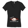 September Peeking Out Baby Boy Women's V-Neck T-Shirt