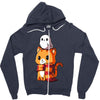 brave kitty Zipper Hoodie