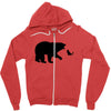 Bear Fishing Zipper Hoodie