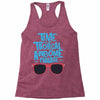 time to go tropical awesome paradise Racerback Tank