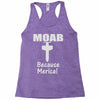 moab military mother of all bombs Racerback Tank