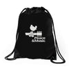 peace and music Drawstring Bags