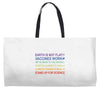 earth is not flat Weekender Totes