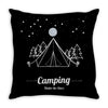Camping Throw Pillow