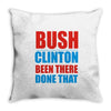 bush clinton large Throw Pillow