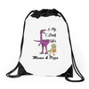mama &amp; pizza dinasour Drawstring Bags