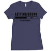 getting drunk please wait Ladies Fitted T-Shirt