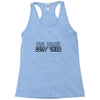 no hair dont care Racerback Tank