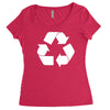 recycle symbol Women's Triblend Scoop T-shirt
