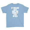 if you're lazy and you know it stay in bed Youth Tee