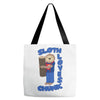 sloth loves chunk Tote Bags