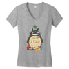 totoro christmas tree Women's V-Neck T-Shirt