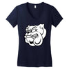 bulldog Women's V-Neck T-Shirt