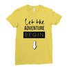 let the adventure begin Ladies Fitted T-Shirt