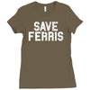 save ferris Ladies Fitted T-Shirt