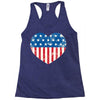 usa flag 2 Racerback Tank