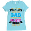 Super Cool Dad Of A Freaking Awesome Daughter Ladies Fitted T-Shirt