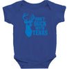 don't buck with texas funny Baby Bodysuit
