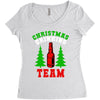 christmas drinking team Women's Triblend Scoop T-shirt