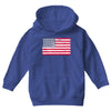 t-rex vintage american flag Youth Hoodie