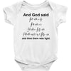 And God Said... Cool Tshirts Baby Bodysuit