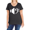 bass speaker Ladies Curvy T-Shirt