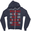 adapt or die encoded (white) Zipper Hoodie