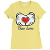 mickey et l'amour en Ladies Fitted T-Shirt