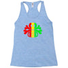 rasta skull and crossbones reggae dub club rave Racerback Tank