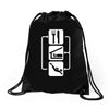 v2 eat sleep scuba dive Drawstring Bags