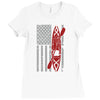 kayak american flag Ladies Fitted T-Shirt
