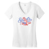 sports sloth Women's V-Neck T-Shirt