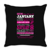quens are born in january Throw Pillow