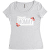blessed mommy with flower white color Women's Triblend Scoop T-shirt