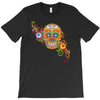 women's sugar skull purple T-Shirt