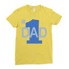 1 dad (2) Ladies Fitted T-Shirt