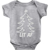 lit af christmas tree Baby Onesie