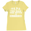 papa gift day shirt grandfather tee best Ladies Fitted T-Shirt