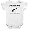 pig cannons making the impossible possible Baby Onesie