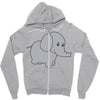elephant cute Zipper Hoodie
