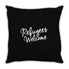 refugees welcome Throw Pillow