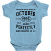 legends were born in october genuıne 1996 qualıty one kind of aged l Baby Bodysuit