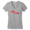 carnivore logo red Women's V-Neck T-Shirt